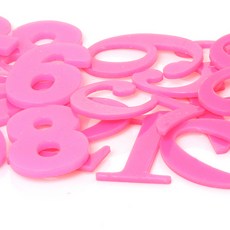 居家裝飾壓克力黏貼字母, 粉紅色