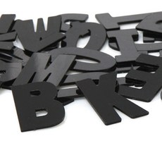 居家裝飾 黏貼式 英文 字母 哥德體, 黑色