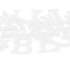 家居裝飾壓克力黏貼式英文字母, 白色