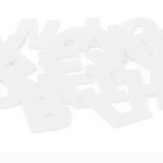KOO 居家裝飾 壓克力 黏貼式 英文 字母 哥德體, 白色