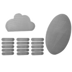 CHOM CHOM MANG 造型紗窗修補貼 中 雲朵款+閃電款+窗戶排水孔防蚊貼 15入組, 1套