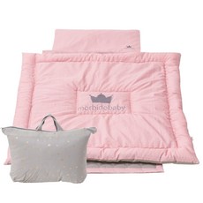 모르비도베이비 분리형 낮잠이불세트 퓨어 크라운 + 이불가방, 핑크