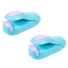 인터팝 휴대용 간편 비닐밀봉기 AA, 블루, 2개입