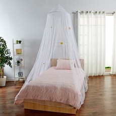 모던하우스 야광별 캐노피 커튼, 화이트