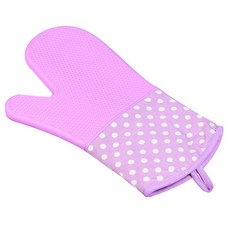 ECODY 圓點造型印花隔熱手套, 1個, 熏衣草