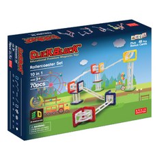클릭블럭 롤러코스터 교구세트 70p, 혼합 색상, 1개
