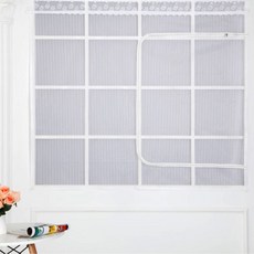 拉鍊式窗戶蚊帳+雙面膠帶 15m+金色壓釘+上方裝飾蕾絲, 混色