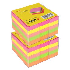 BlueMato 彩色記事本 2 + 案例, 深粉色+黃色+淺粉色+綠色+橙色（熒光）, 2件