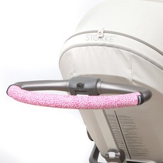 마니또 클린그립 유모차 핸들커버 스토케 익스플로리, 호피 핑크, 1개
