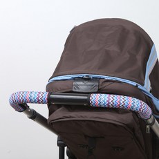 마니또 클린그립 유모차 핸들커버 리안 스핀, 지그재그 레드블루, 1개