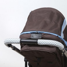 마니또 클린그립 유모차 핸들커버 스토케 크루시 전용, 지그재그 그레이, 1개