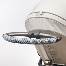 Manito 推車把手罩, 黑色 花朵款, 1入