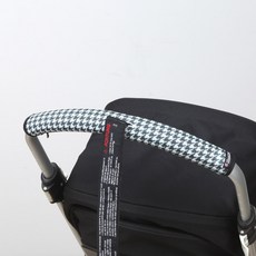 마니또 클린그립 유모차 핸들커버 부가부 비3, 하운드투스 블랙, 1개