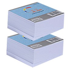 블루마토 백색 메모 패드 B3 3908 + 랩핑포장, 백색 무지, 500매, 2개