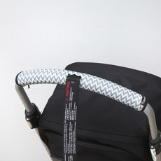 마니또 클린그립 유모차 핸들커버 부가부 비3, 지그재그 그레이, 1개