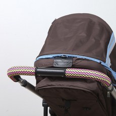 마니또 클린그립 유모차 핸들커버 리안 스핀, 지그재그 핑크옐로우, 1개