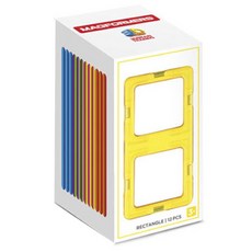 맥포머스 싱글 직사각형 확장용 교구세트 12p, 혼합 색상, 1개