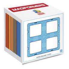 맥포머스 싱글 슈퍼 사각형 확장용 교구세트 12p, 혼합 색상, 1개
