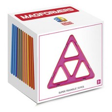 맥포머스 싱글 슈퍼 삼각형 확장용 교구세트 12p, 혼합 색상, 1개