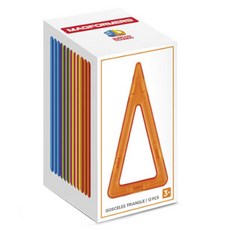 맥포머스 싱글 이등변 삼각형 확장용 교구세트 12p, 혼합 색상, 1개