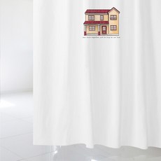 設計樹叢 Sweet House 07 浴簾 + 塑膠窗簾掛鉤, 1套