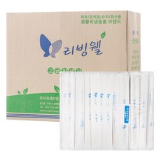 리빙웰 나무젓가락 업소용 종이포장 500p, 5개입, 1개