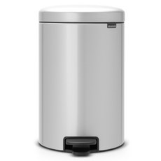 brabantia 簡約腳踏式垃圾桶 20L, 金屬灰, 1個