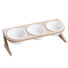 뽀떼 쿡맘 3구 원목 강아지 식탁 15cm, 1개