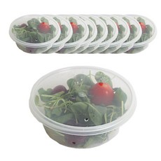 野餐屋 耐熱圓形便當盒 小 本體 + 蓋子, 1入, 10個