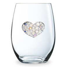 The Queens' Jewels 鑽飾心形圖案酒杯, 1個