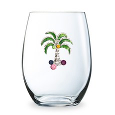 퀸스주얼 야자수 와인잔 스템미포함, 1개