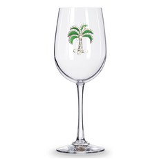 The Queens' Jewels 藍色立方棕櫚樹酒杯帶高腳, 1個