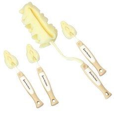 perfection 奶瓶刷+奶嘴刷3件組, Beige+Ivory, 1組