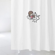 設計樹叢 含基本塑膠掛環 處女座星座浴簾, 1個