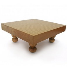 6 BROTHERS BADUK Agathis原木2號圓形圍棋象棋盤, 混合顏色, 1個