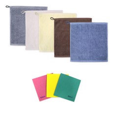 Songwol 松月 純色掛式毛巾 5條+不織布德國抹布 3條 隨機出貨, 1組