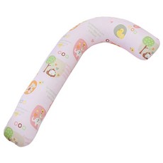 ECONY HOUSE 拐杖型插畫圖案靠枕套+枕芯, 粉色的