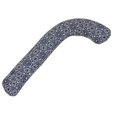 ECONY HOUSE 拐杖型圖騰印花靠枕套+枕芯, 深藍色