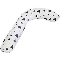 ECONY HOUSE 三角形圖案設計靠枕套+枕芯, 黑色