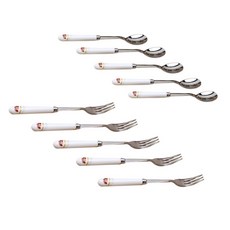 엘케이메이드 본차이나 아이스크림 케익 티스푼 포크세트, 1세트, 10p