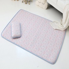 비비엔다 사계절용 논슬립 3D에어매쉬 아기쿨매트 + 에어필로우세트, 블러썸