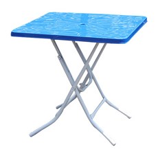 루나하우스 야외 사각테이블, 블루