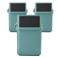 엔플라스틱 한샘 케이스 분리수거빈, 스칸디 블루, 3개