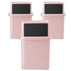 엔플라스틱 한샘 케이스 분리수거빈, 핑크, 3개