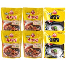 OTTOGI 不倒翁 即食辣牛肉湯 500g 4入+即食雪濃湯 500g 2入, 1組
