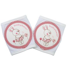 babybear 涼感網眼護膝 兔子款 2入, 紅色, 1組