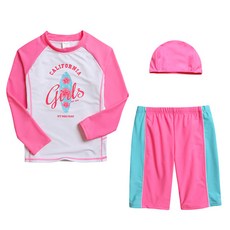 ST.HOLIDAY 女童三件式 ST708 防曬泳衣套裝