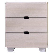제이디퍼니처 로미 발통형 서랍장, 백아카시아, 3단