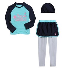 ST.HOLIDAY 女童用3件式 ST705 防曬泳衣套裝