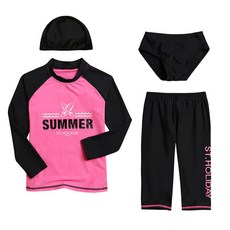 ST.HOLIDAY 女童 4 件套 ST701 Rash Guard 泳裝套裝